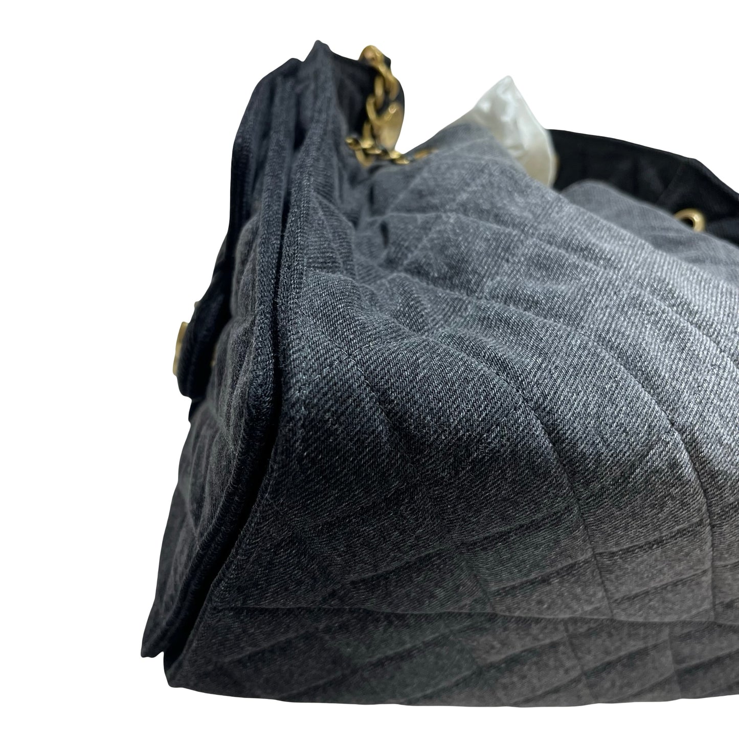 New CHANEL Denim Small 25 Denim Shoulder Bag GHW Black
