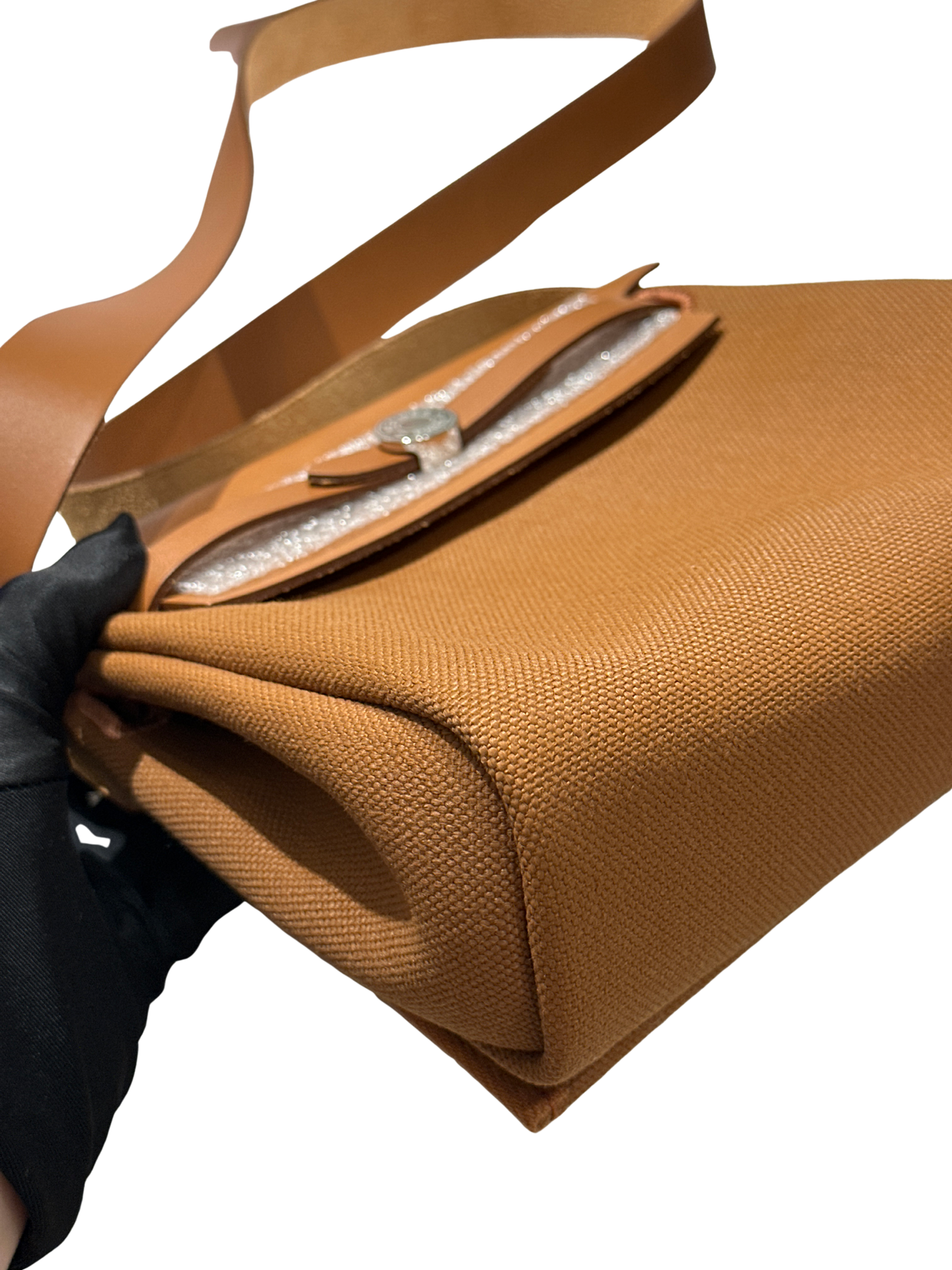 Brand New HERMES Mini Herbag Shoulder Bag Gold PHW