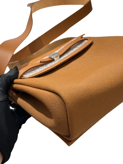 Brand New HERMES Mini Herbag Shoulder Bag Gold PHW