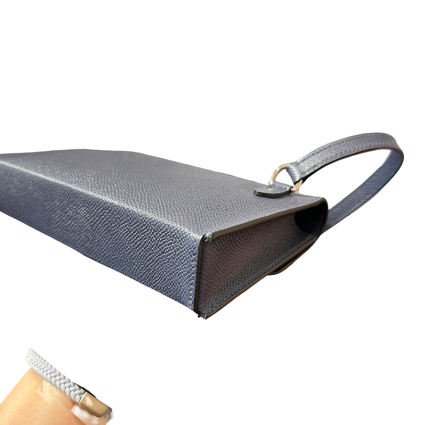 Used HERMÈS Epsom leather Snap bag Wallet Navy PHW