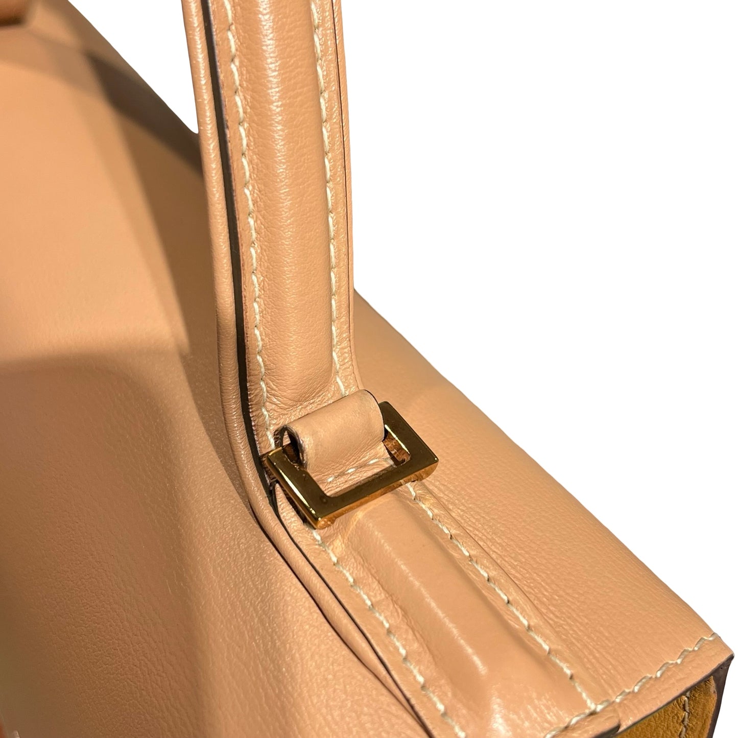 Used Delvaux Calfskin Leather Tempete MM Shoulder Bag Pink RGHW