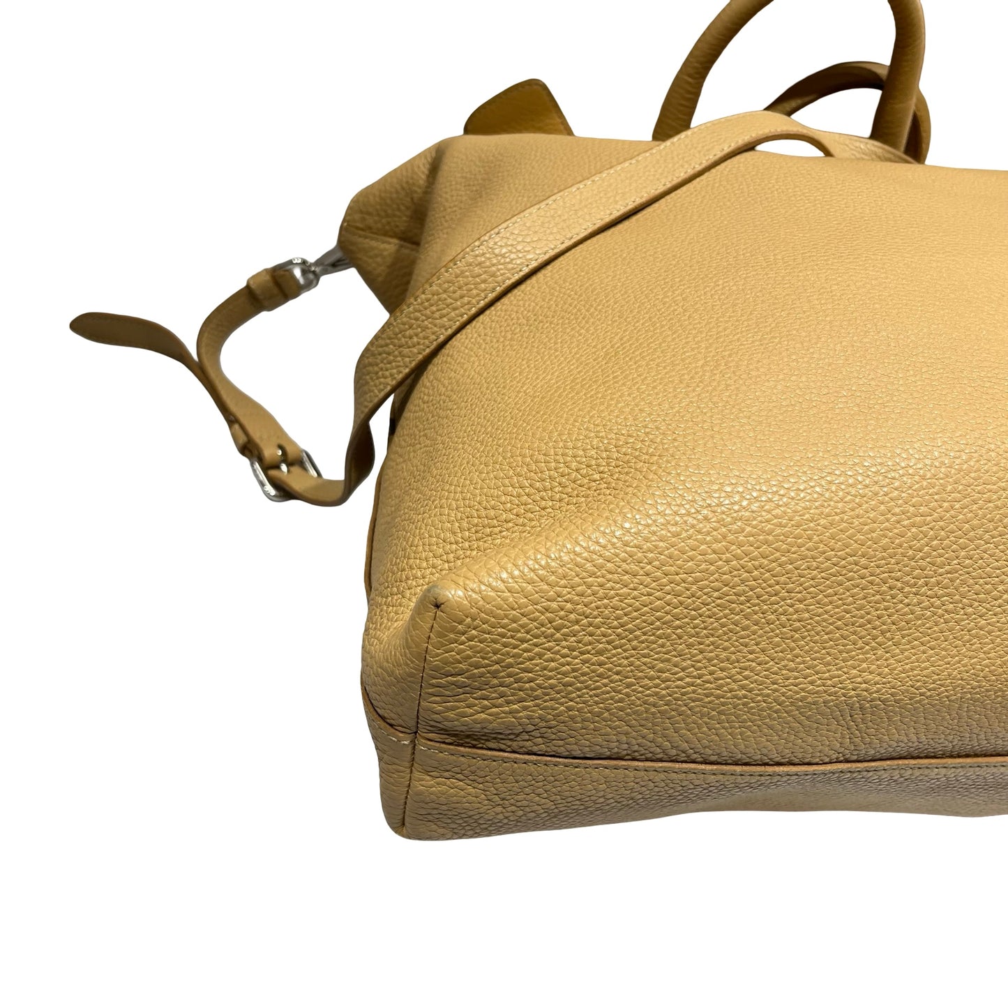 Used PRADA Tote Bag PHW Beige Blue