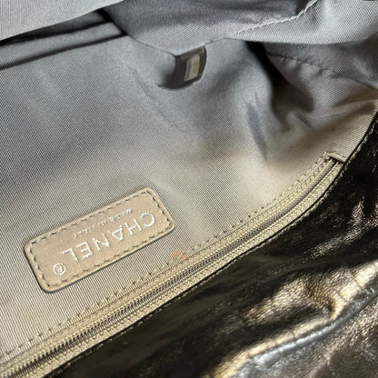Used CHANEL Chocolate Bar Aged Calfskin 2.55 Reissue Flap Bag Chocolate Bar Chain Shoulder Bag Black，PHW