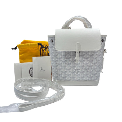 GOYARD LE SAC ALPIN MINI WHITE CANVAS PHW [3001373]