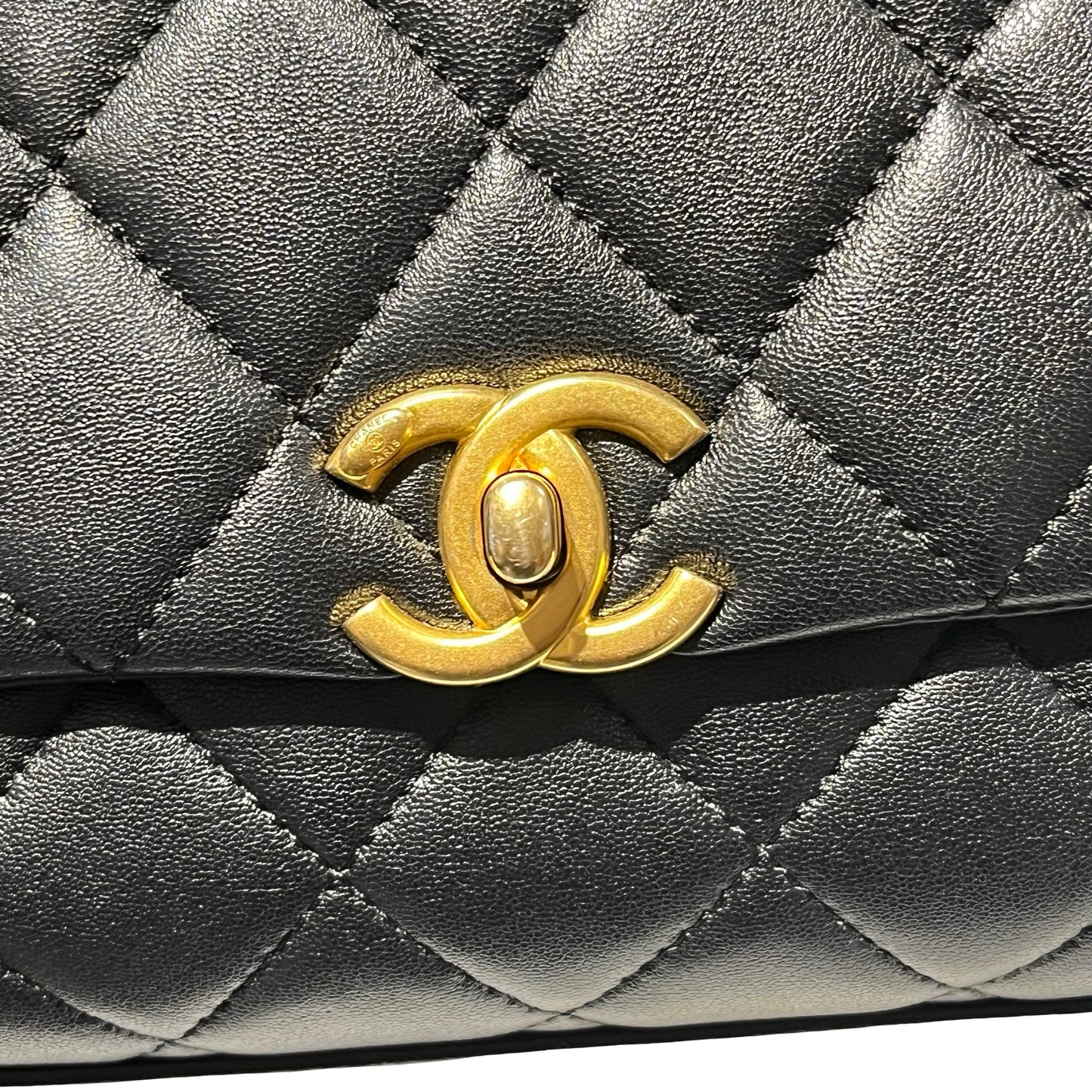 Used CHANEL Shoulder Bag Black GHW