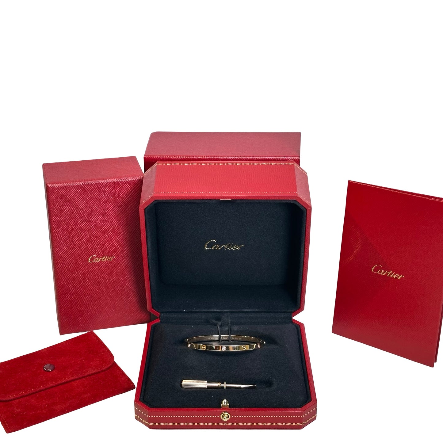 Used CARTIER AU750 Love Bracelet 6鑽 BRACELET Gold