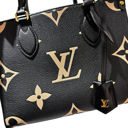 Used LOUIS VUITTON Monogram Empreinte Leather OnTheGo PM Two Way Shoulder Bag Black GHW