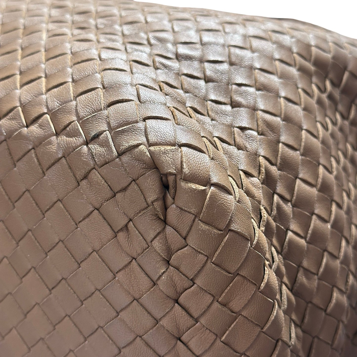 Used BOTTEGA VENETA BRICK TOTE Duffel Bag Brown