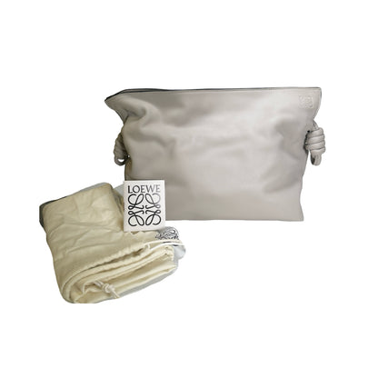 Used LOEWE Lambskin Flamenco Cross body bag Grey