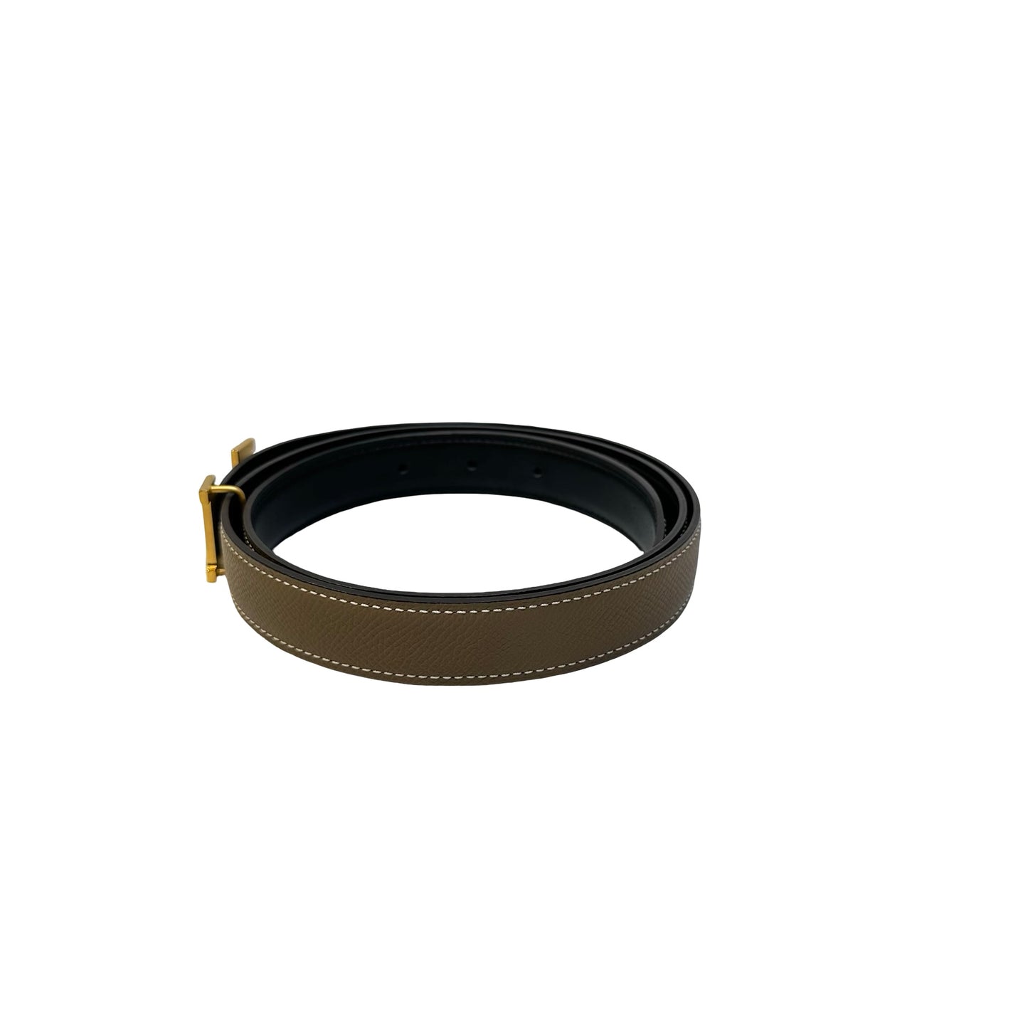 Used HERMES Solid Constance Belt Belt Etoupe GHW