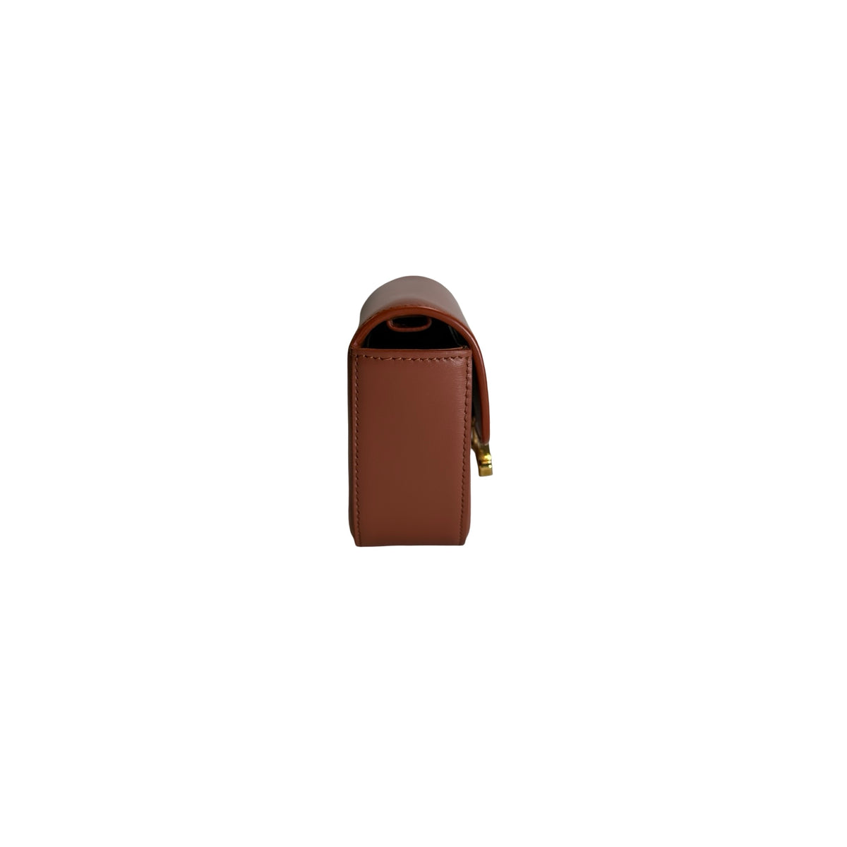 Used CELINE Leather Triomphe Teen Crossbody Bag Brown