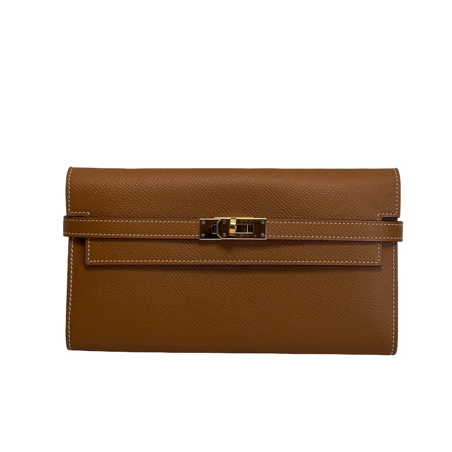 Used HERMES Epsom Kelly Long wallet Gold