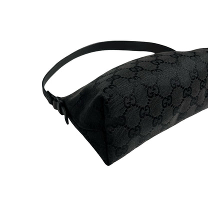 GUCCI BLACK CANVAS SHOULDER POUCH [3000653]
