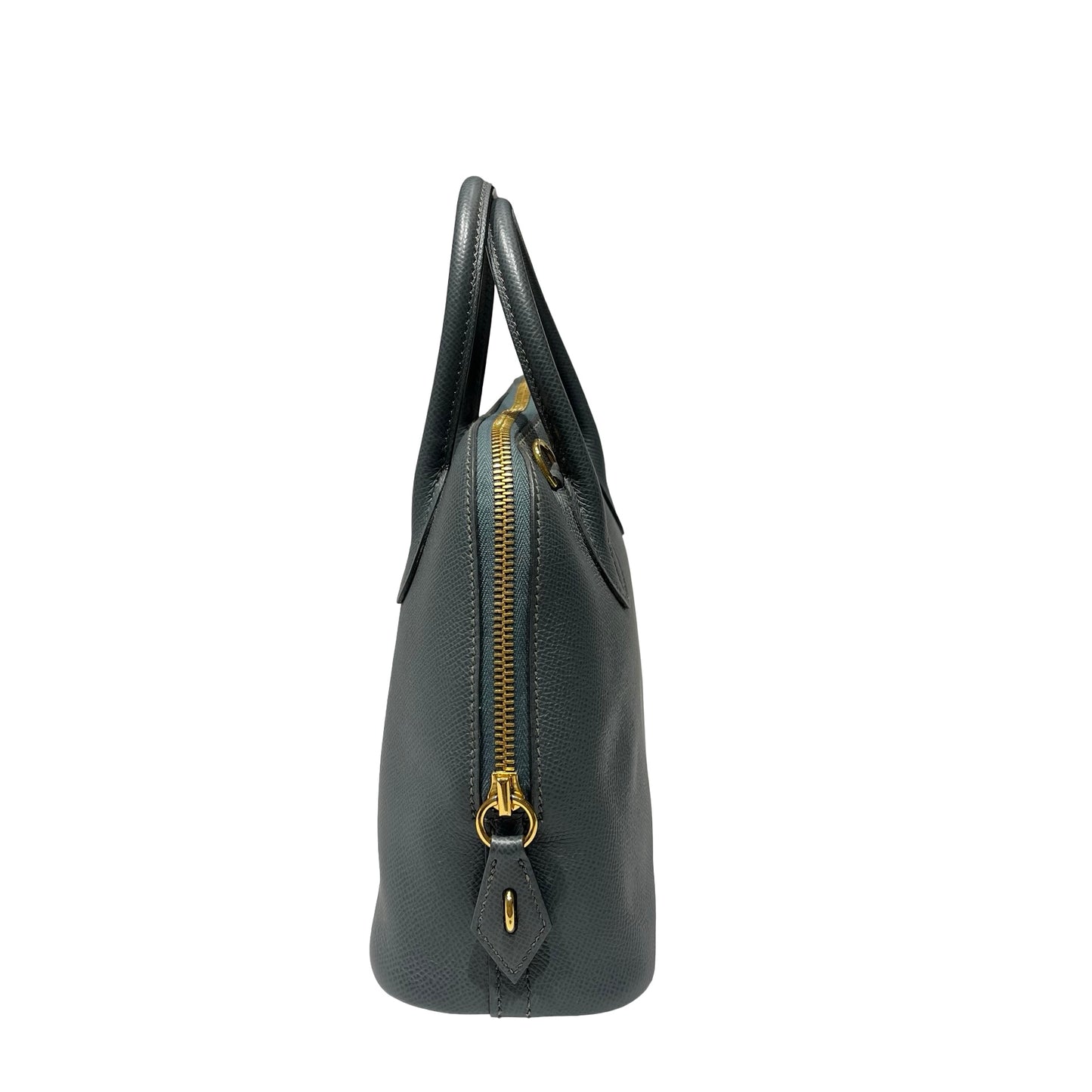 Used HERMÈS BOLIDE 25 Two Way Shoulder Bag Blue GHW