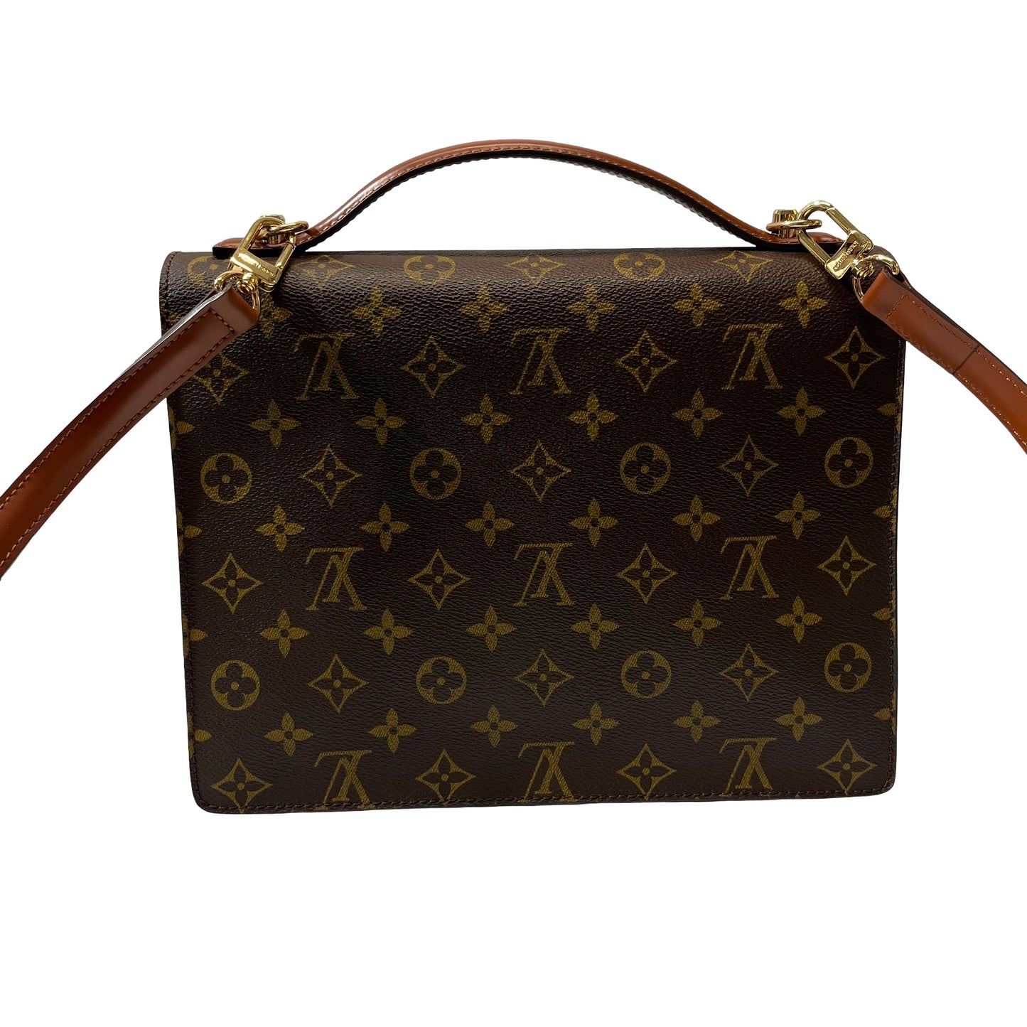 Used LOUIS VUITTON MONCEAU Cross Body Bag Brown GHW