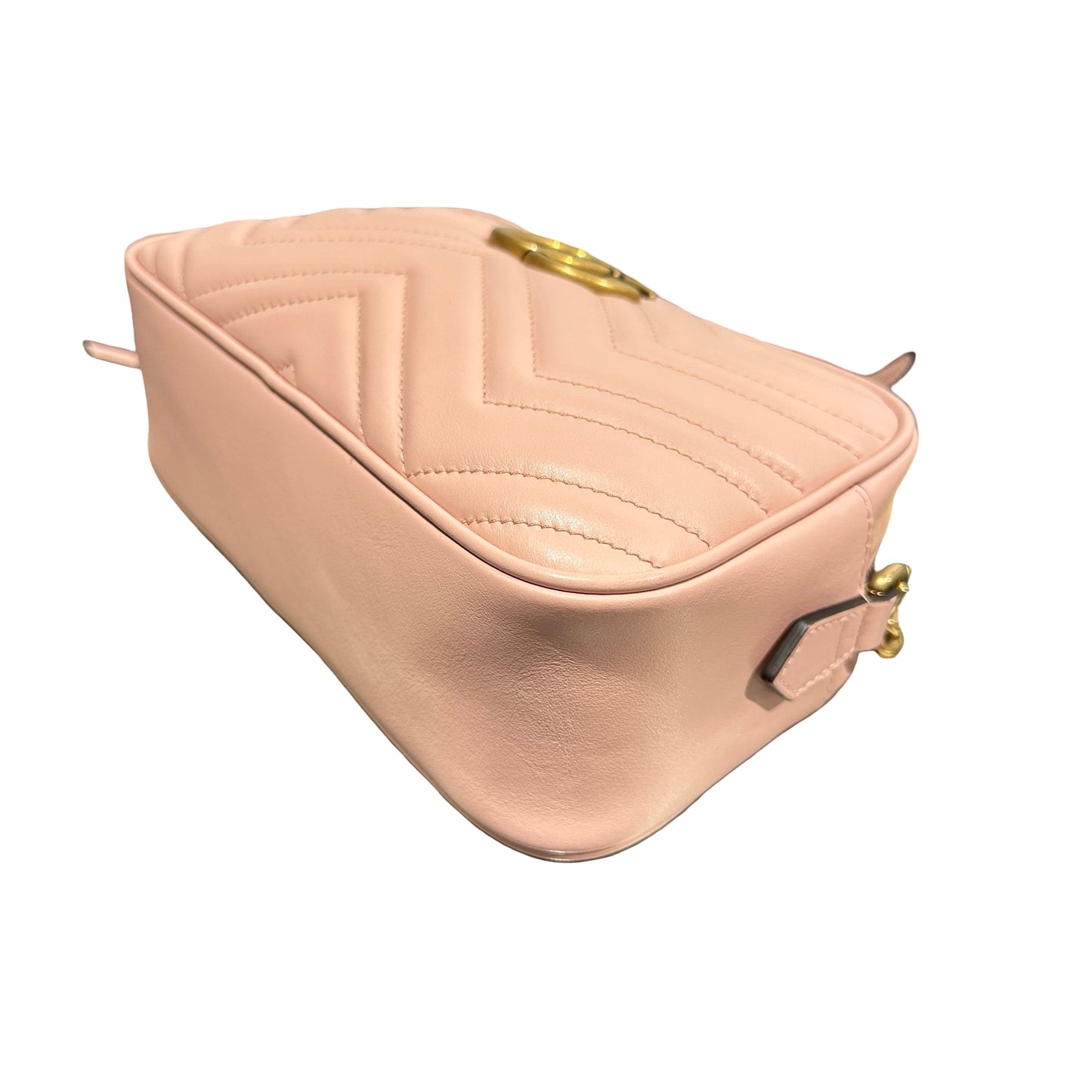 Used GUCCI GG MARMONT Cross Body Bag Pink GHW