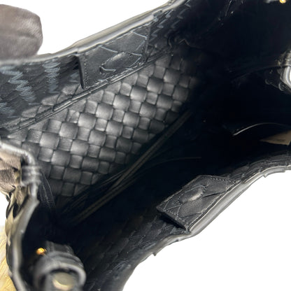 Used BOTTEGA VENETA Intrecciato Leather Jodie Handbag Black