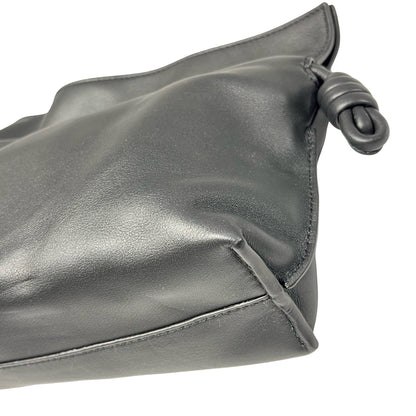 Used LOEWE Calfskin Leather Hamenco Cross Body Bag Black