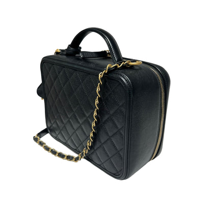 Matelasse Quilted Calfskin Chanel Caviar Two Way Shoulder Bag [101250]