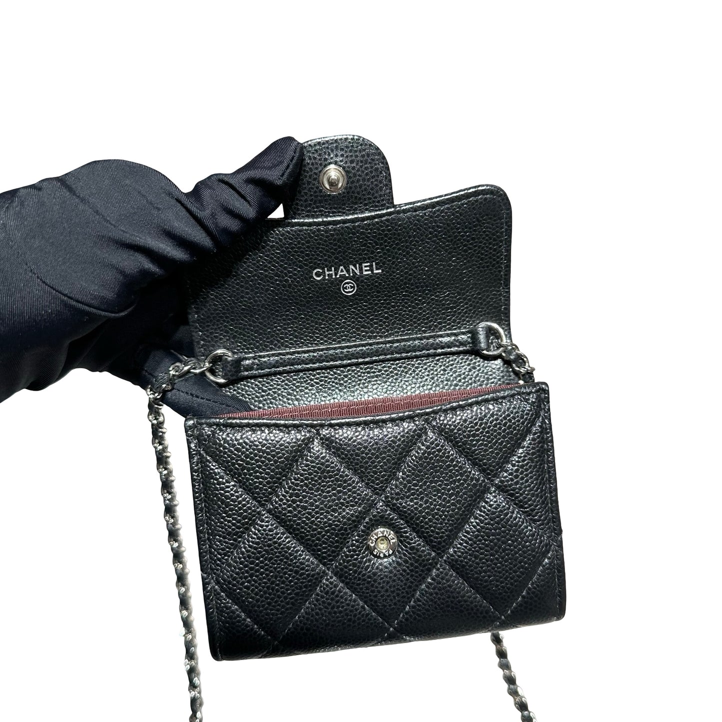 CHANEL SMALL WOC BLACK CAVIAR PHW [3000598]