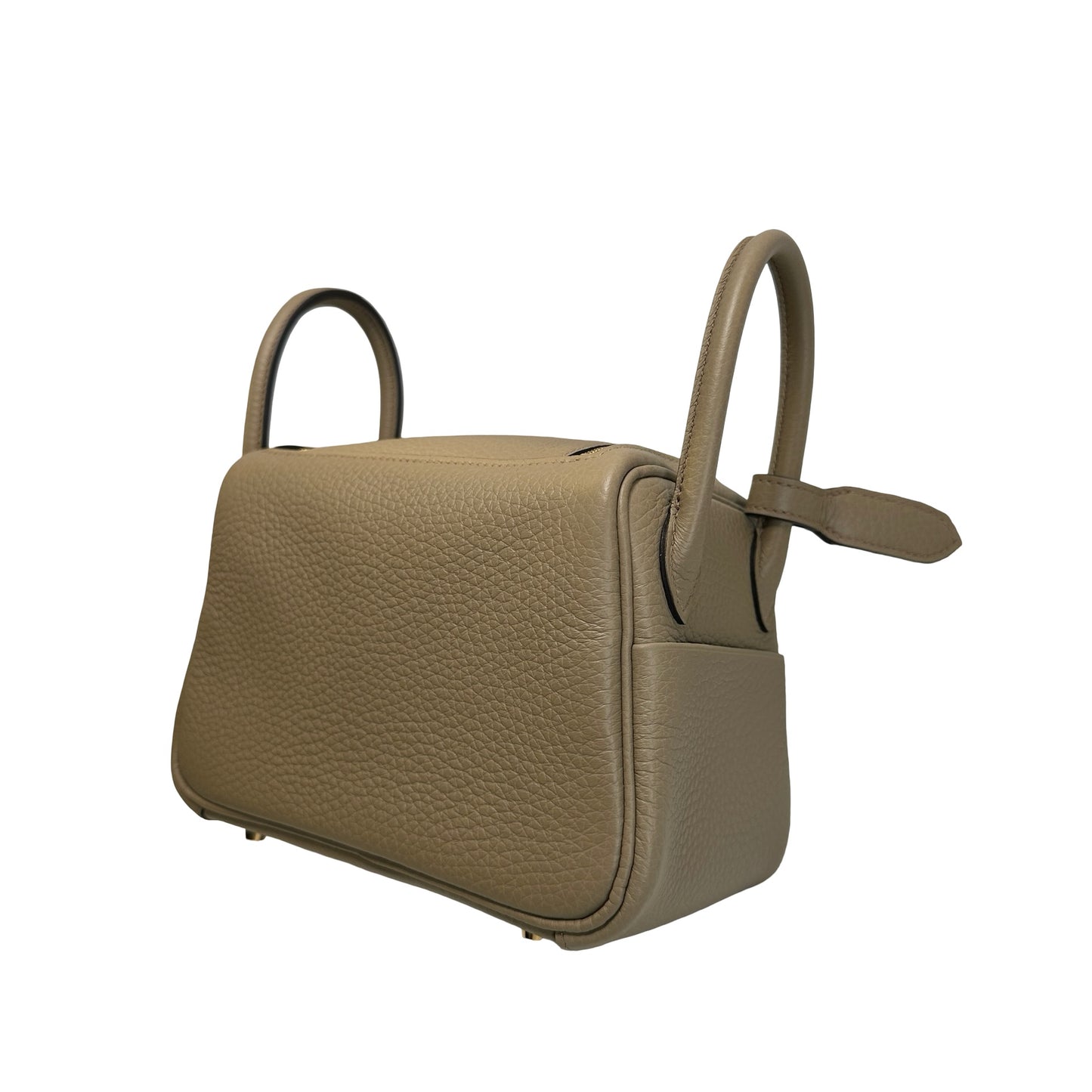 Brand New HERMES TC Mini Lindy Handbag Beige Maria GHW