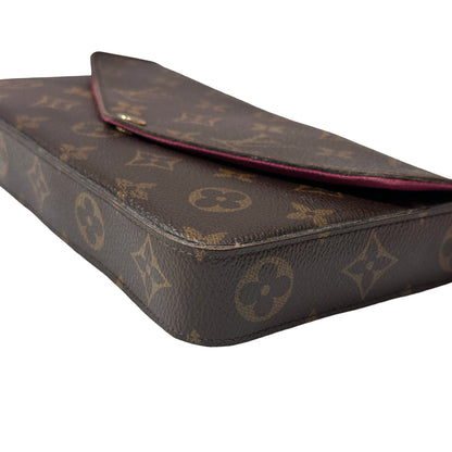 Used Louis Vuitton Monogram Eclipse coated canvas Pochette Felicle Shoulder Bag Monogram