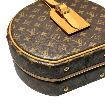 Used LOUIS VUITTON Canvas Petite Boite Handbag Brown GHW