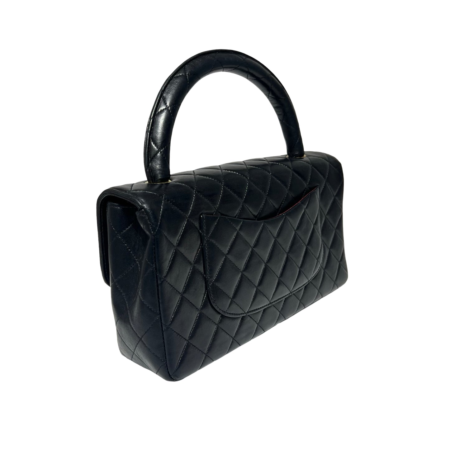 Matelasse Quilted Lambskin Kelly Flag bag Hand bag [101273]