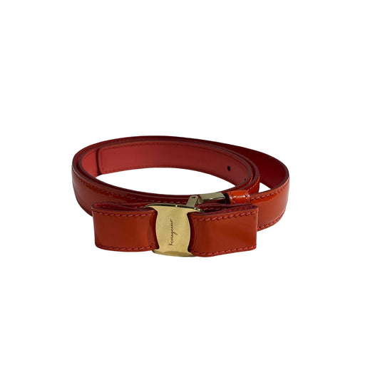FERRAGAMO BELT PATENT LEATHER PINK [3000790]