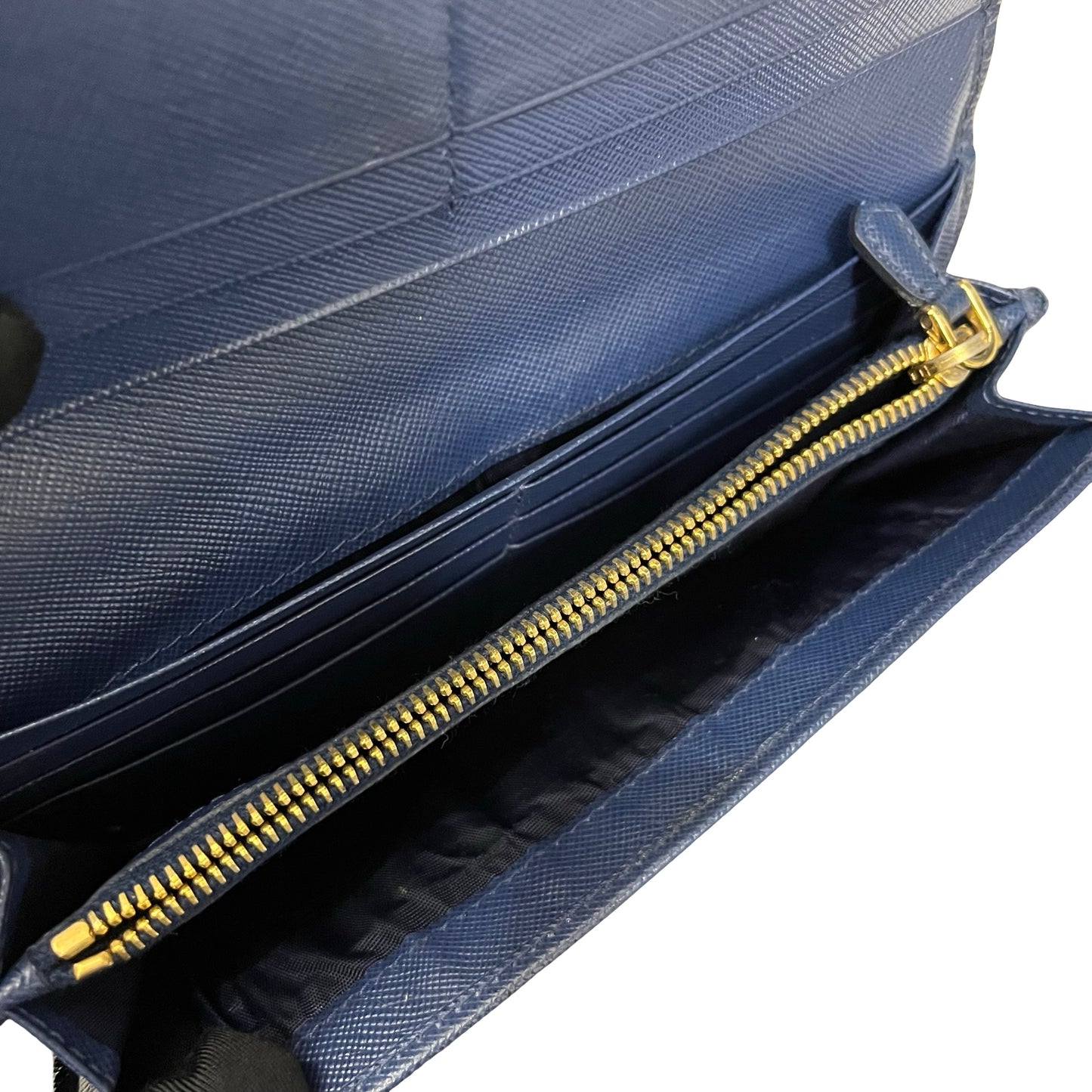 PRADA LONG WALLET BLUE GHW [3001093]