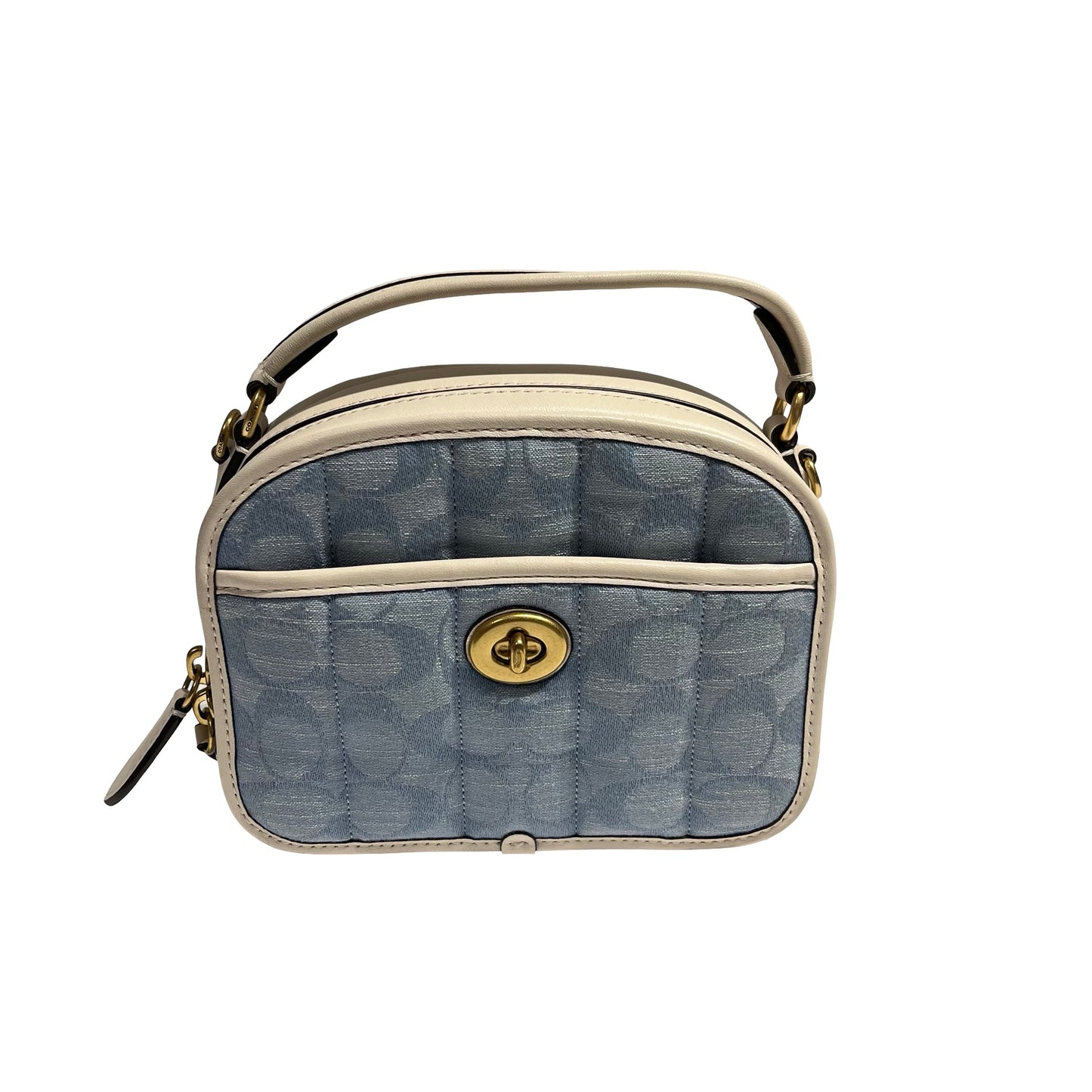 COACH BLUE CANVAS SHOULDER BAG [3000666]