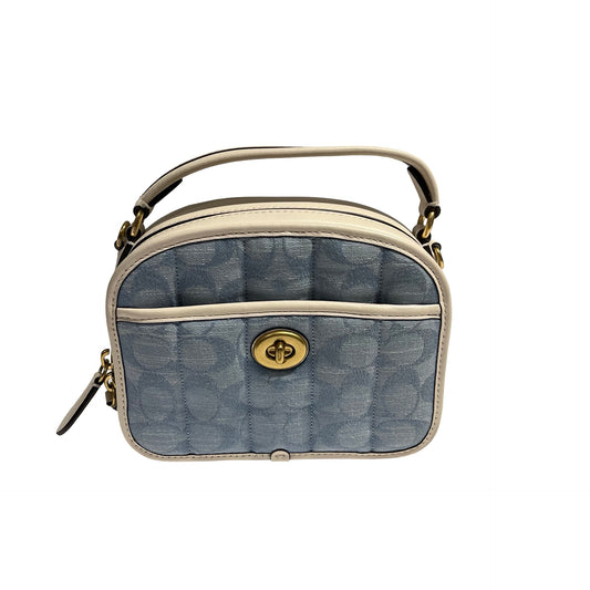 COACH BLUE CANVAS SHOULDER BAG [3000666]