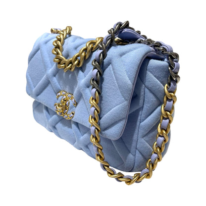 Rhombic Fabic  Chanel 19 Chain Shoulder Bag [101284]