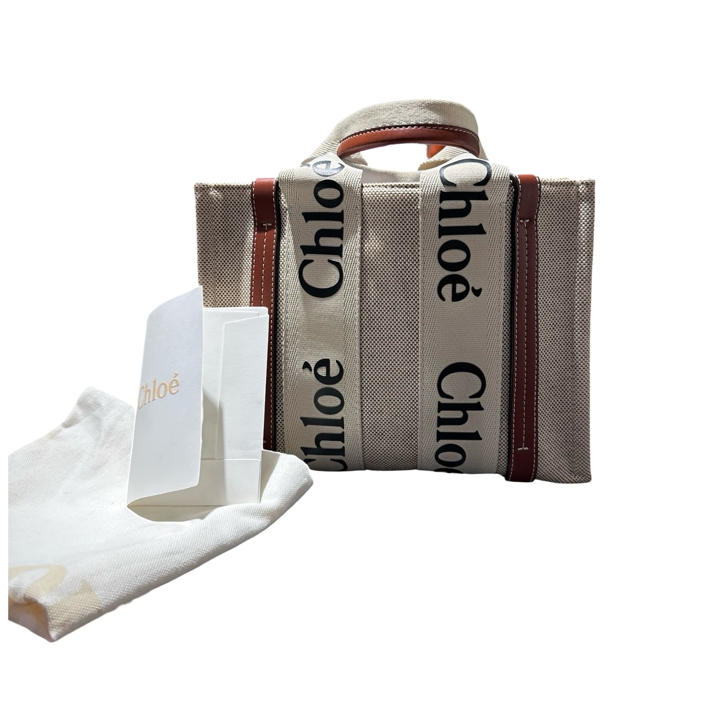 Used CHLOE Tote Bag White Brown