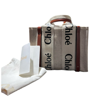 Used CHLOE Tote Bag White Brown