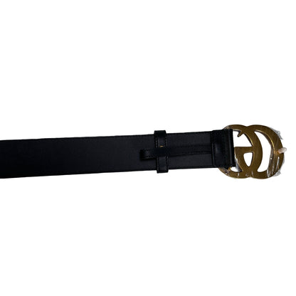 Brand New GUCCI Leather GG Marmont Belt Black GHW