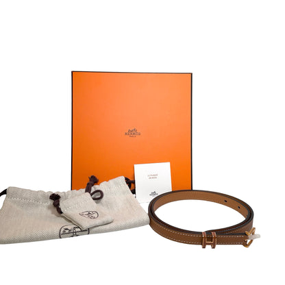 Used HERMES Epsom leather Pop H 15 belt Belt Brown GHW