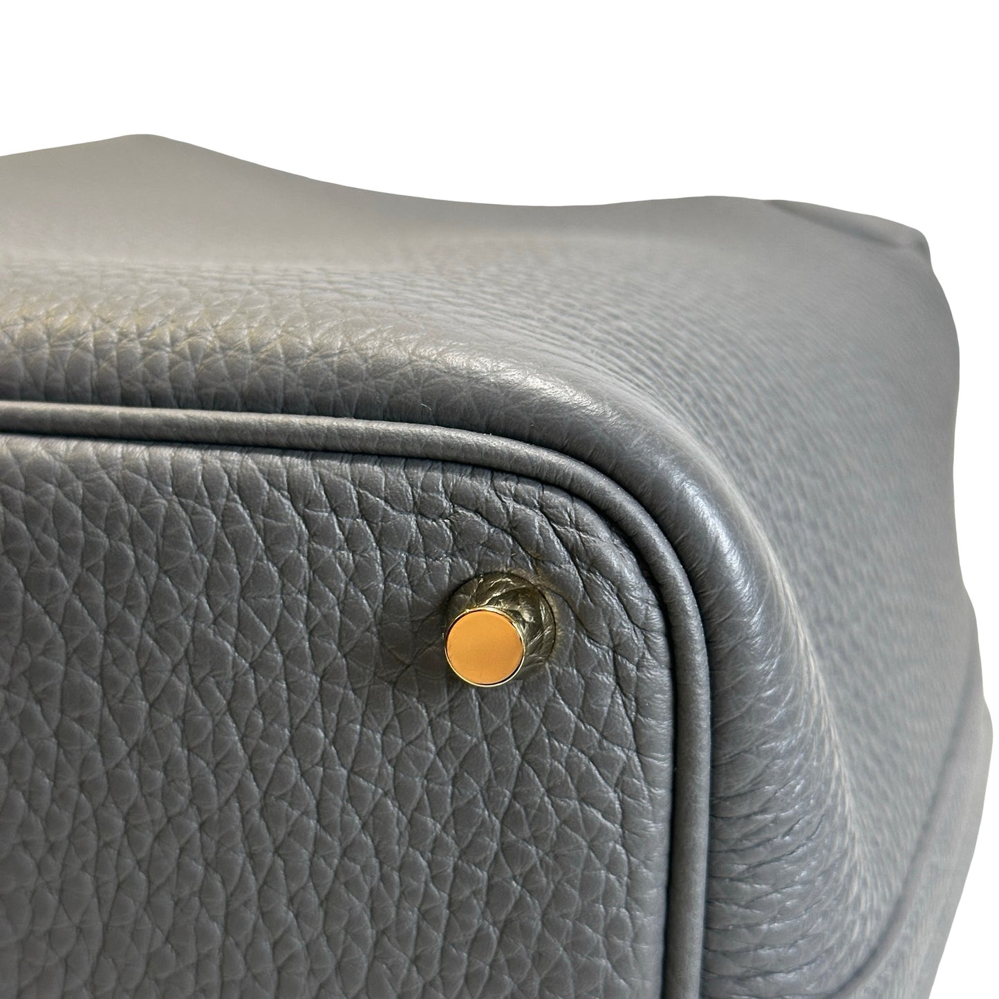 Used HERMES TC Picotin 18 Bucket Bag Grey GHW
