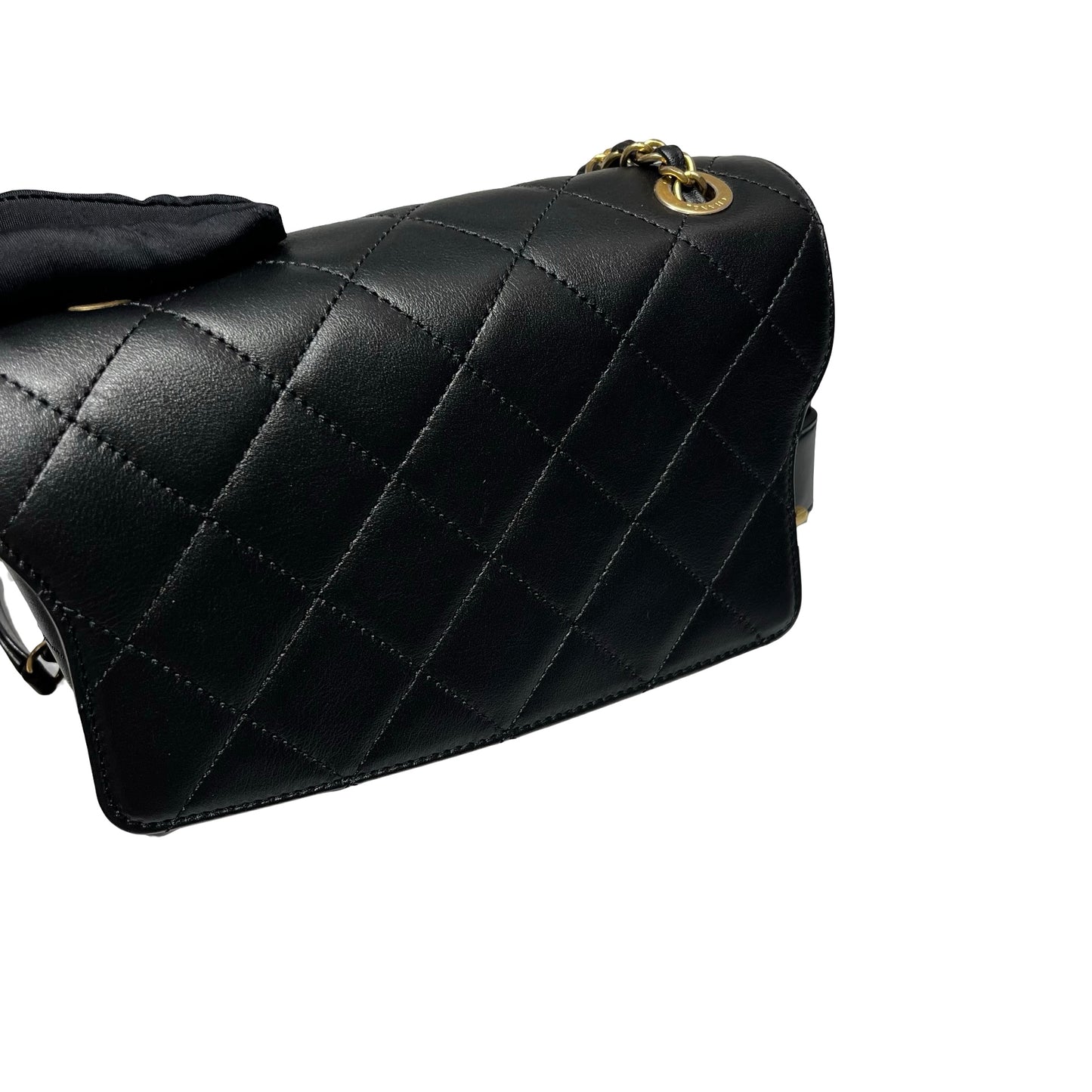 Used CHANEL Cross Body Bag Black GHW