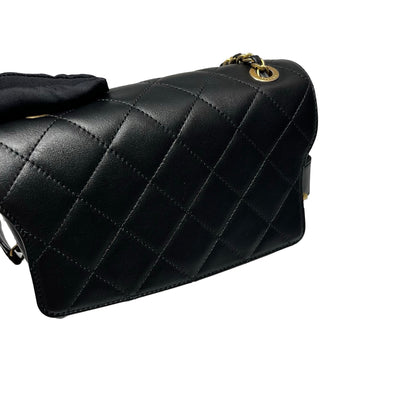 Used CHANEL Cross Body Bag Black GHW