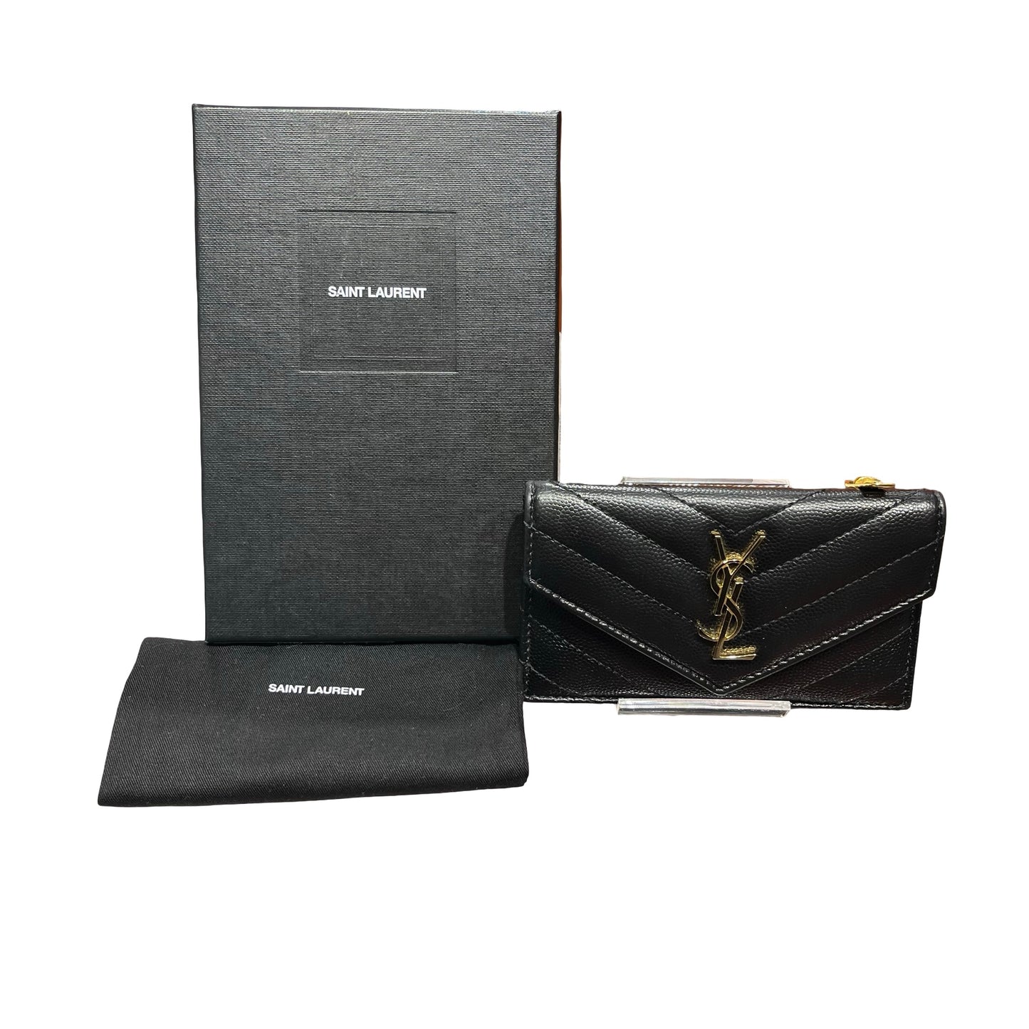Saint Laurent Wallet Black GHW
