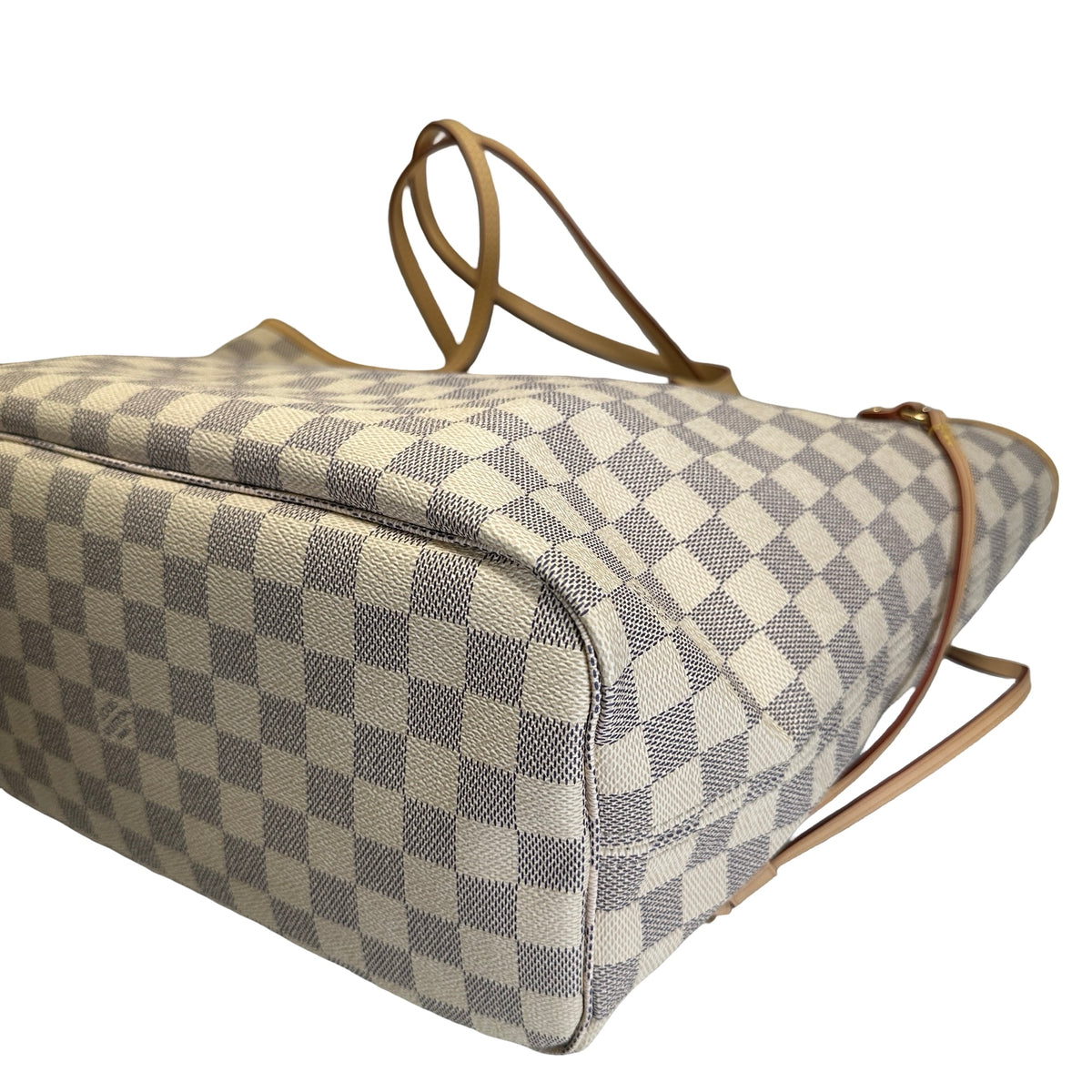 Brand New LOUIS VUITTON Damier Azur Neverfull Tote Bag White Blue