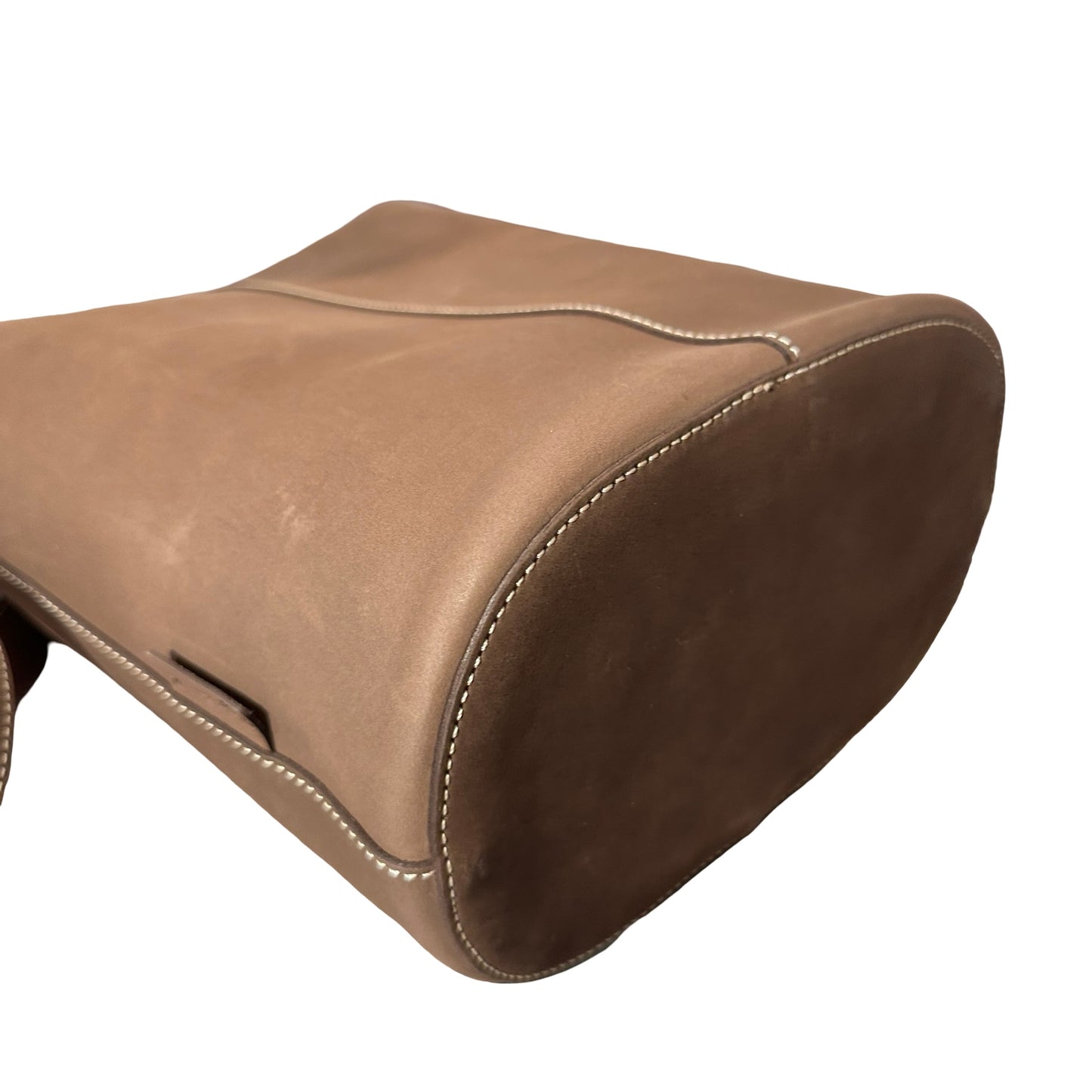 Used AGHES B Shoulder Shoulder Bag Brown GHW