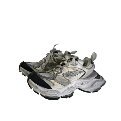 Used BALENCIAGA Mesh Nylon Runner Sneakers White Black Silver