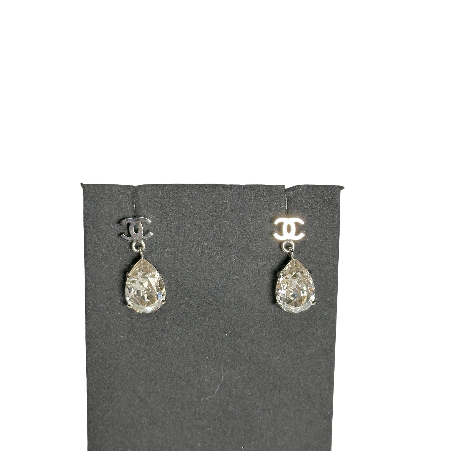 Used CHANEL Earrings CC Logo Earrings PHW