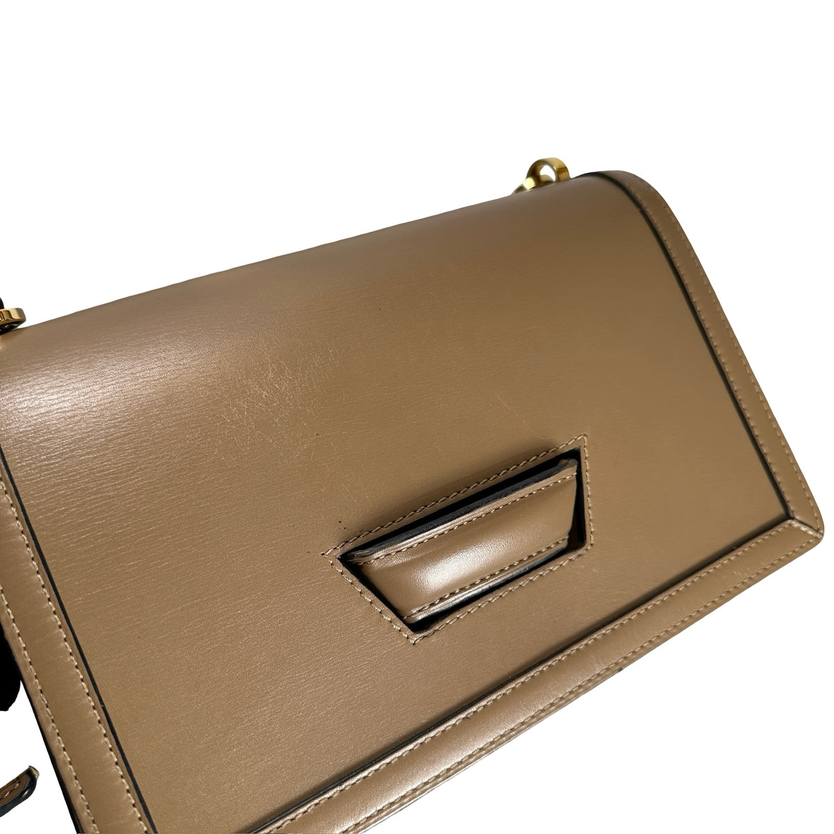 Used LOEWE Calfskin Barcelona Crossbody Bag Brown GH