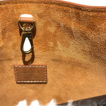 Used LOUIS VUITTON Monogram Leather Low Key Hobo Handbag Brown