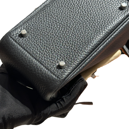 Brand New HERMES Taurillon Clemence Lindy Mini II Handbag Noir Black