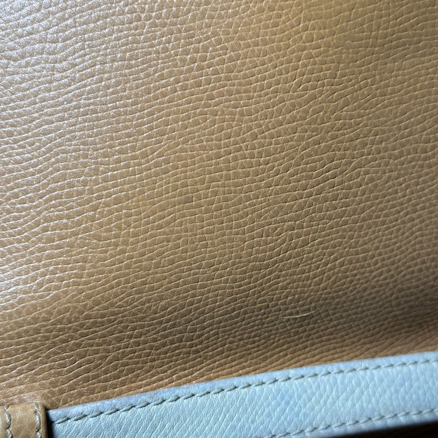 Used LOEWE Lambskin Leather Vintage Shoulder Shoulder Bag Beige Yellow