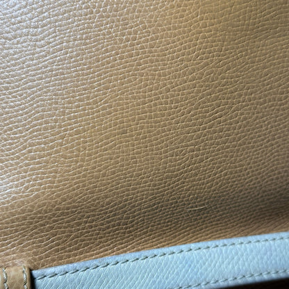 Used LOEWE Lambskin Leather Vintage Shoulder Shoulder Bag Beige Yellow